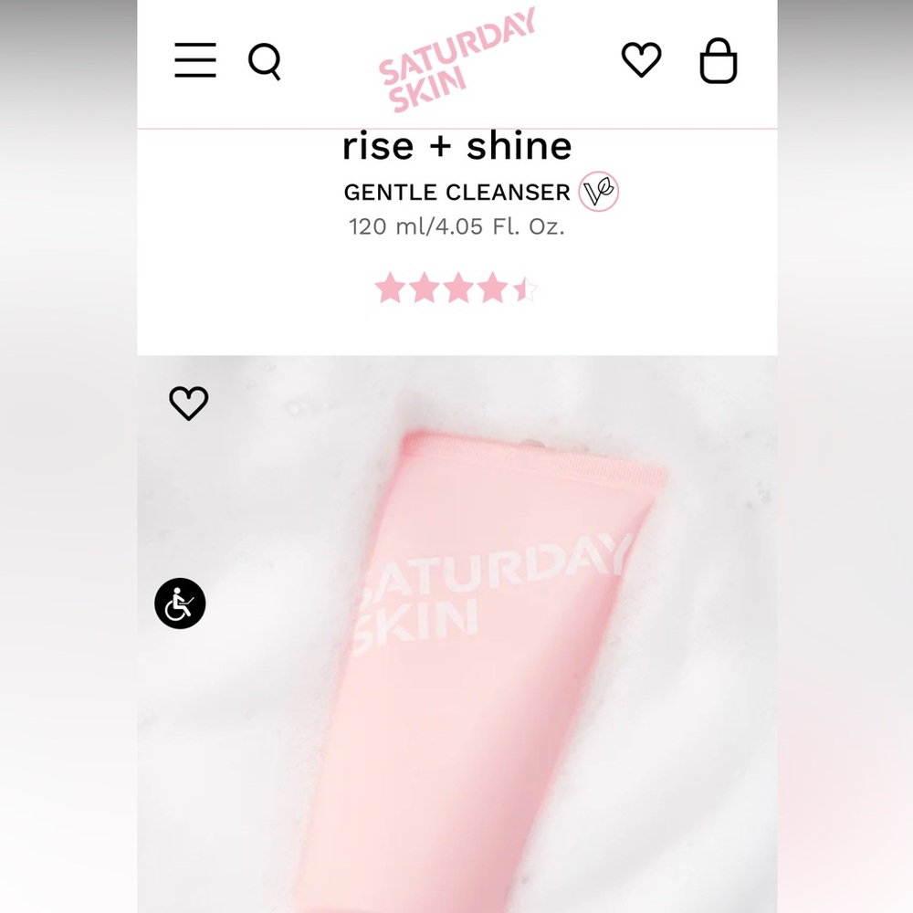 SATURDAY SKIN Rise + Shine GENTLE CLEANSER